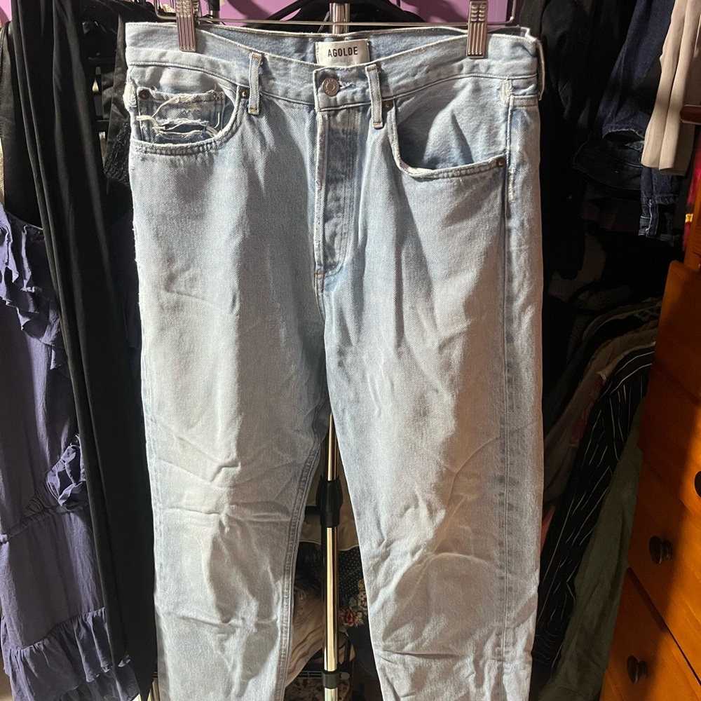 Agolde Men's Denim Jeans in Light Blue